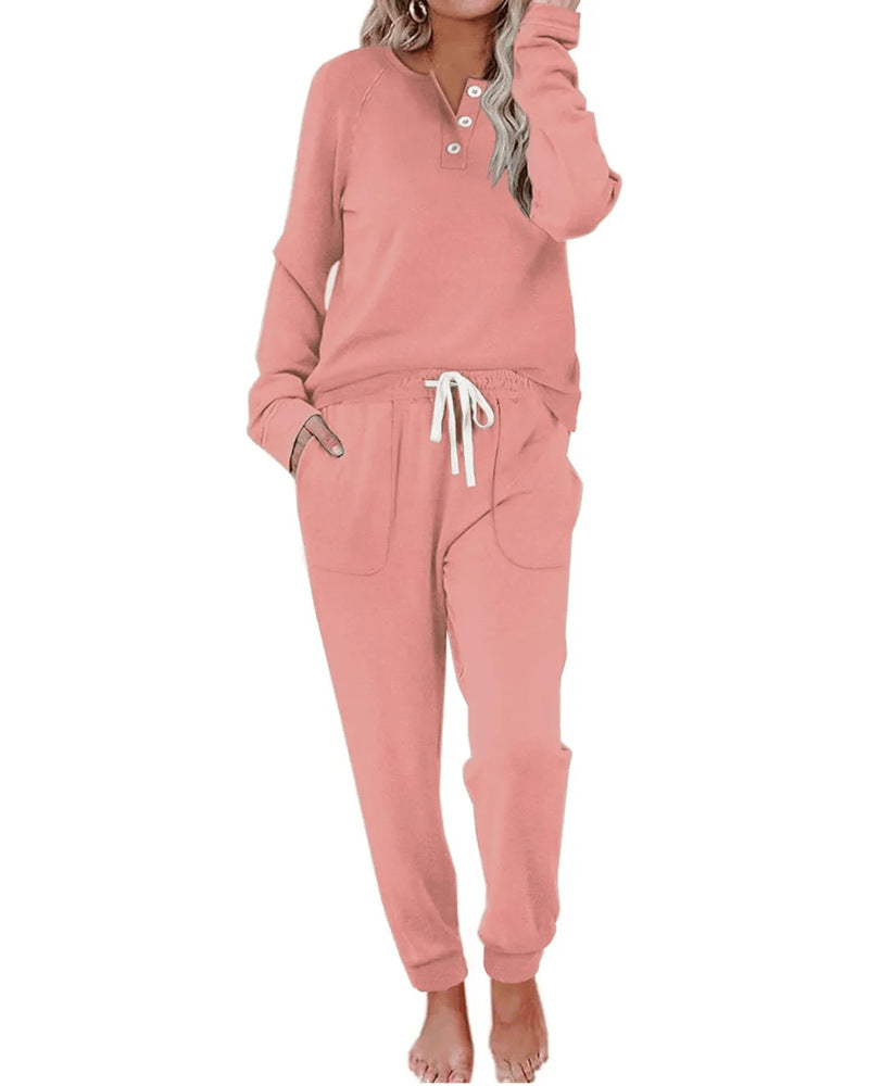 Women's 2-Piece SweatpantsSet Long Sleeve Half Zip Pullover Sweatshirt &Joggers Pants Comfy Outfits Soft Tracksuit forYoga Gym Activewear with Front Pocket & ElasticWaistband -Sweatsuit Loose