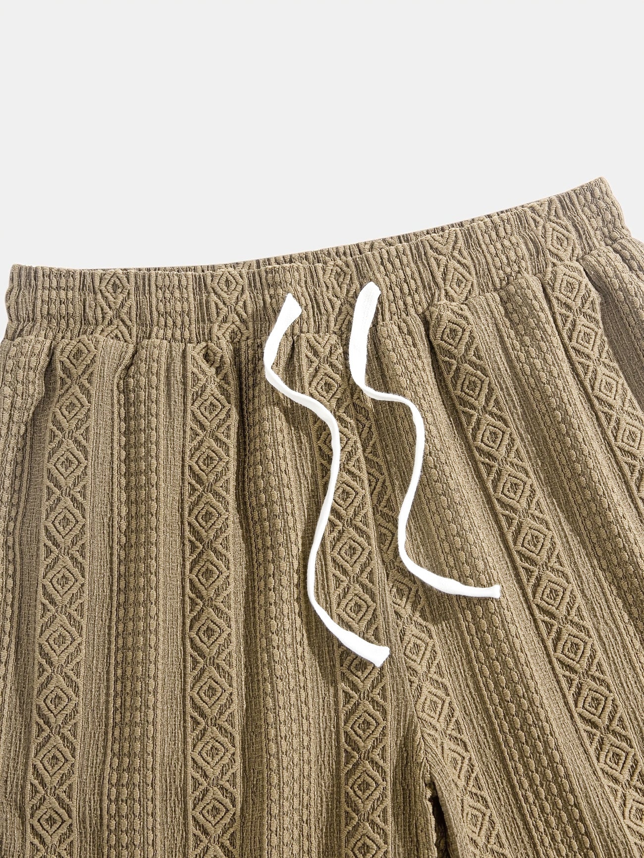 Men's Daily Jacquard Texture Embroidered Logo Casual Comfort Shorts