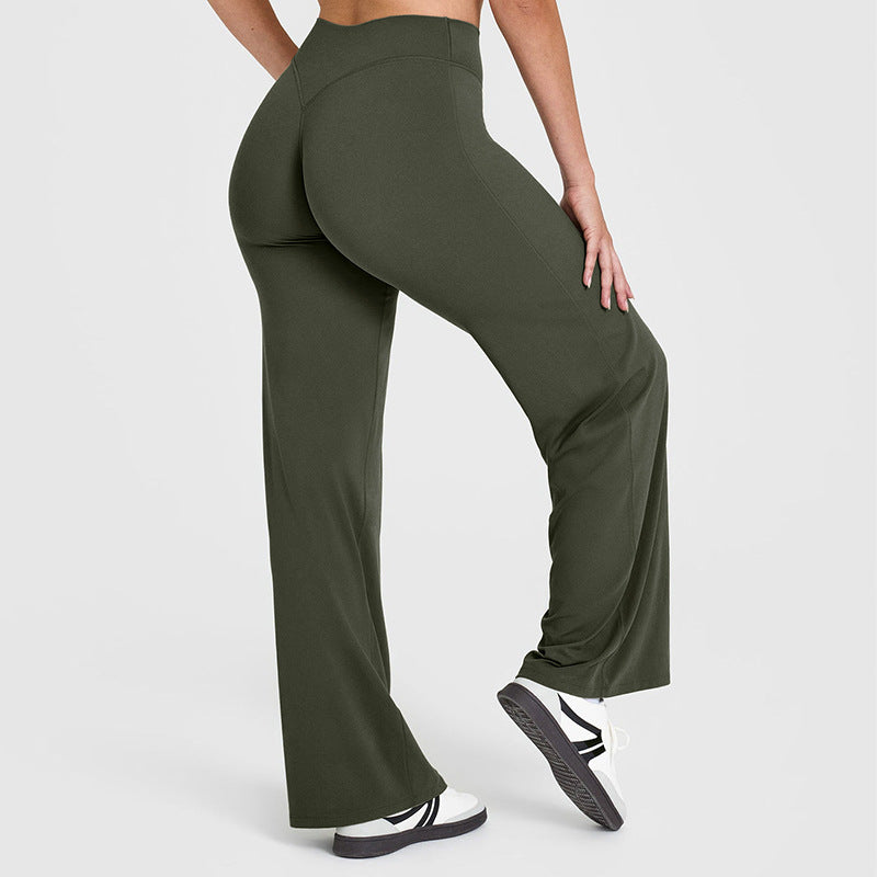 High Waist Straight Leg LeggingsWomen No Front Seam Workout Yoga PantSeamless Gym Wear flattering Confort Able PantsActivewear Bottoms Sweatpants