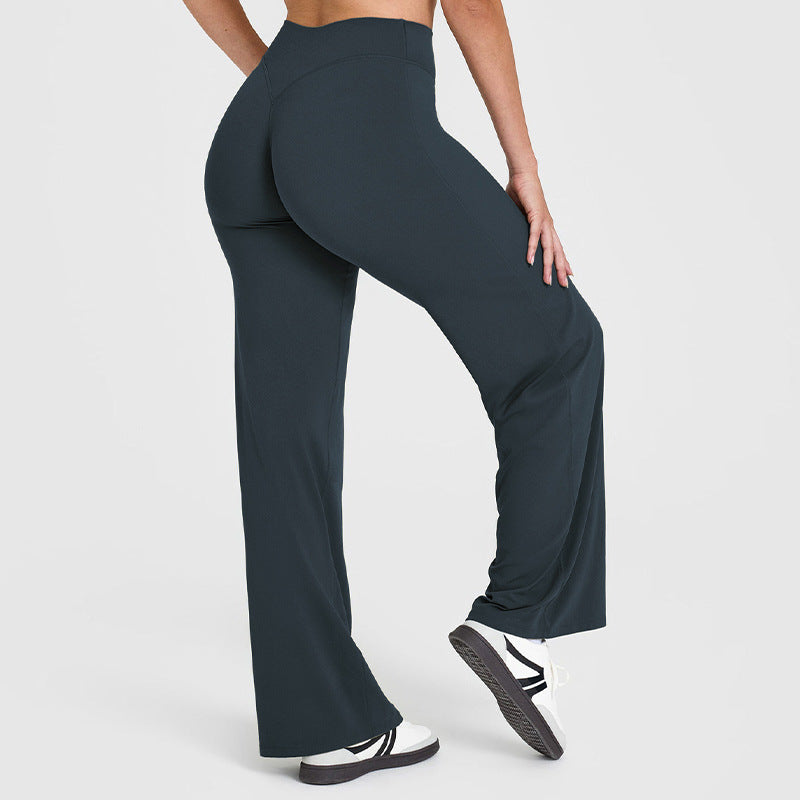 High Waist Straight Leg LeggingsWomen No Front Seam Workout Yoga PantSeamless Gym Wear flattering Confort Able PantsActivewear Bottoms Sweatpants