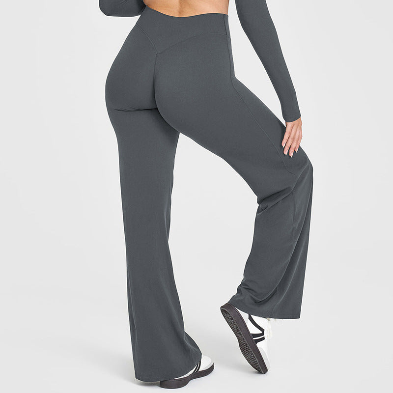 High Waist Straight Leg LeggingsWomen No Front Seam Workout Yoga PantSeamless Gym Wear flattering Confort Able PantsActivewear Bottoms Sweatpants