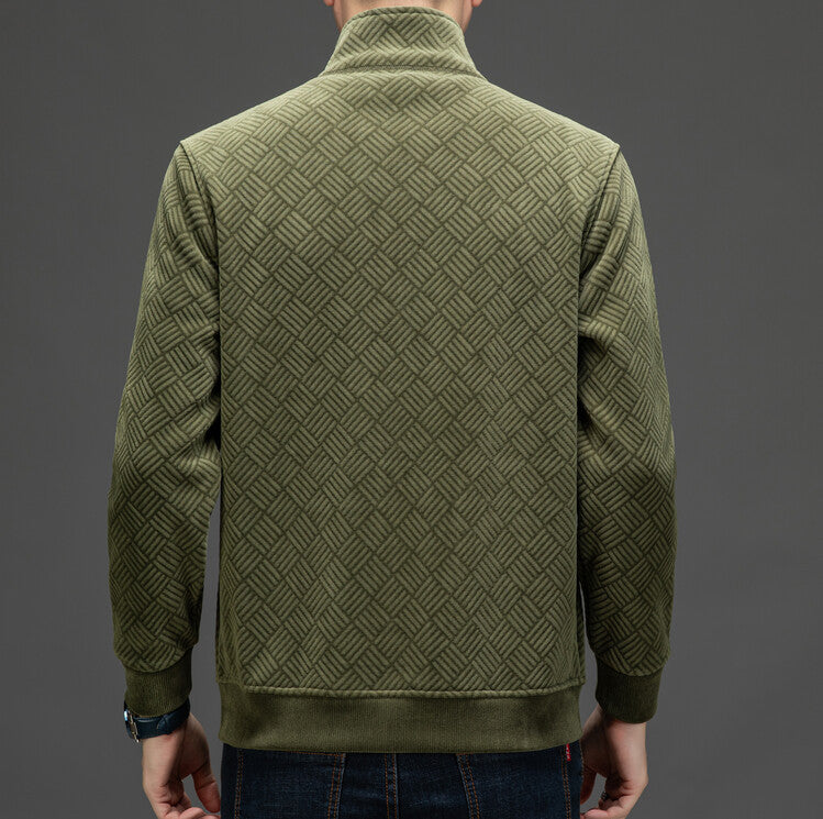 Men's Spring Striped Fleece Jacket