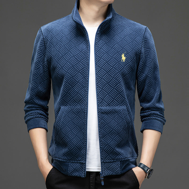 Men's Spring Striped Fleece Jacket