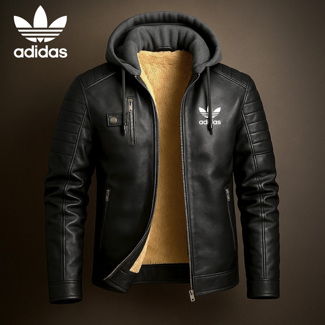 Urban Luxe Leather Hooded Jacket