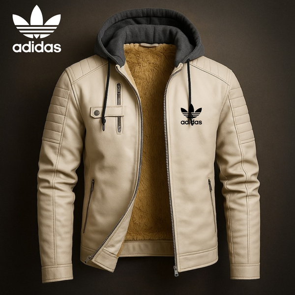 Urban Luxe Leather Hooded Jacket