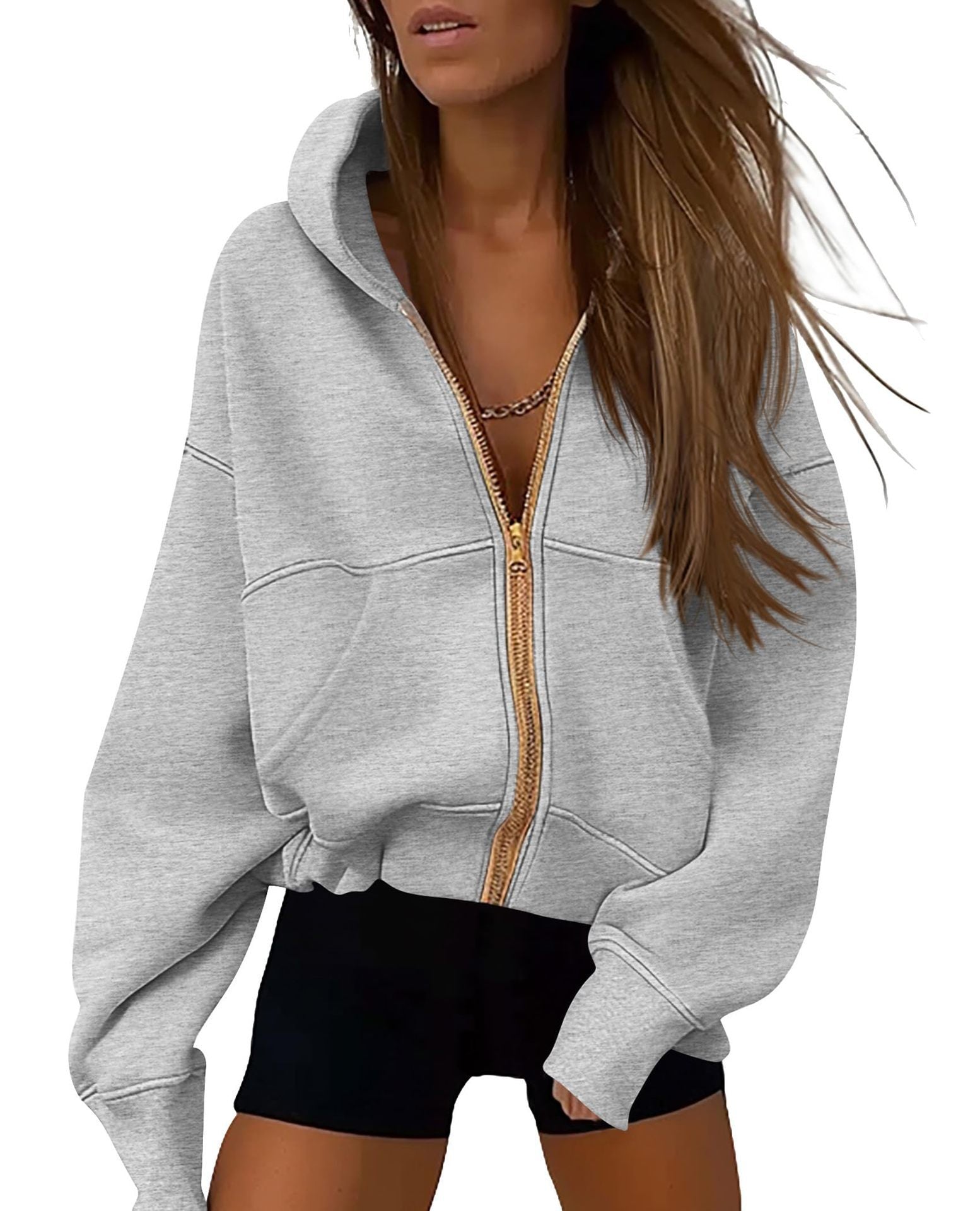 Golden Cozy Zip Hoodie